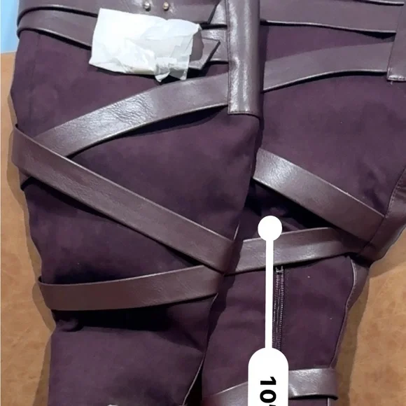 GERLDINE STRAPPY OVER THE KNEE BOOT - Picture 1 of 12